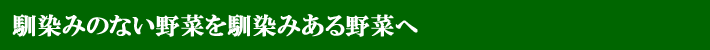 馴染みのない野菜を馴染みのある野菜へ